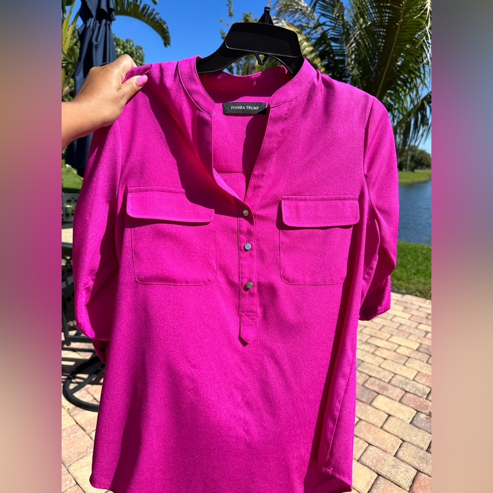 Ivanka Trump Fuscia Dress Shirt ~ Lightly Worn